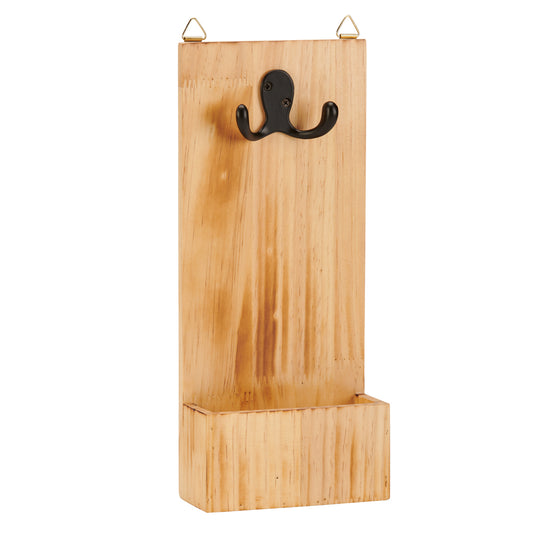 Light Wood Wall Hanging Holder With Hook