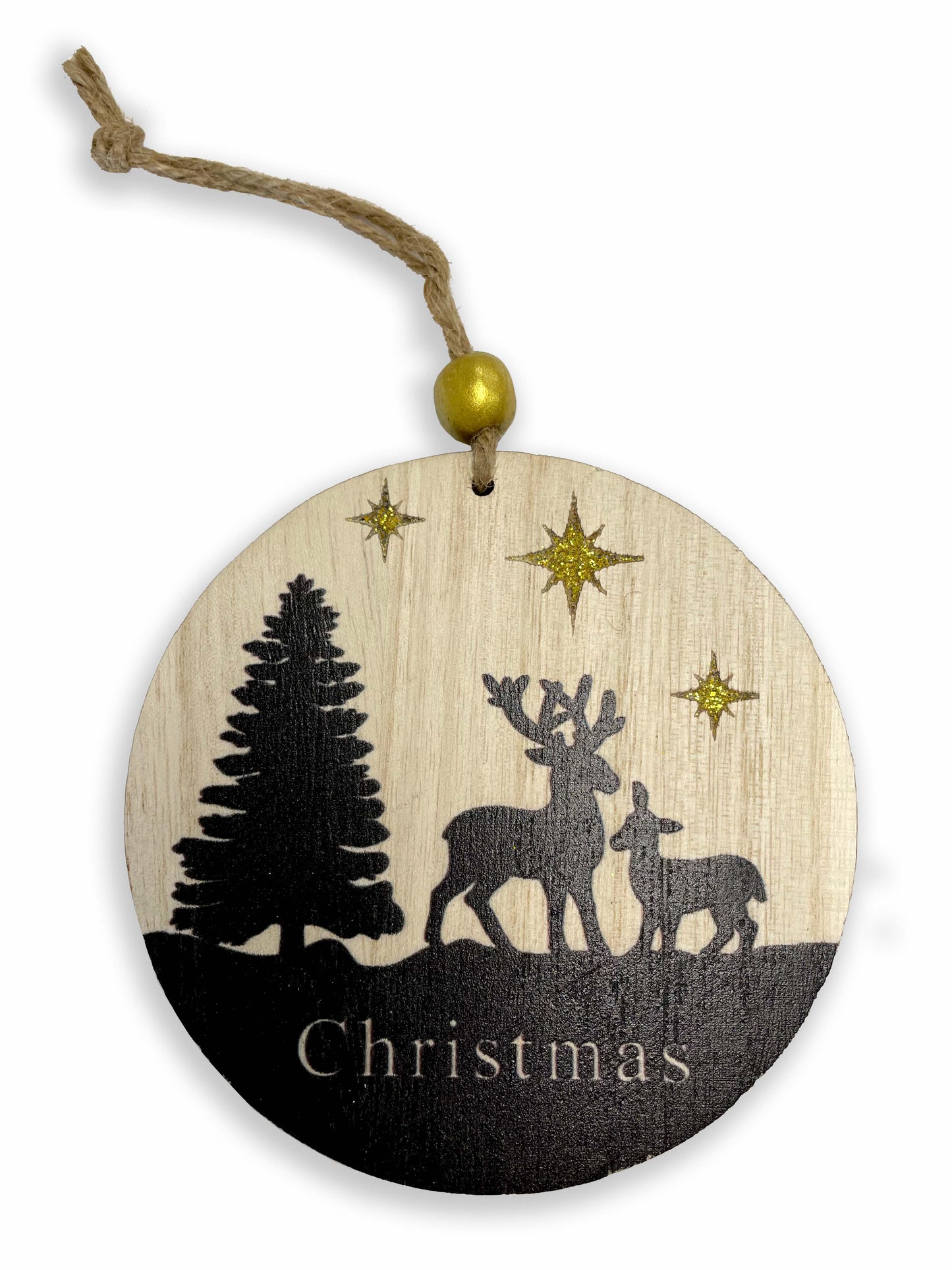 Round Wood Ornament, 4"