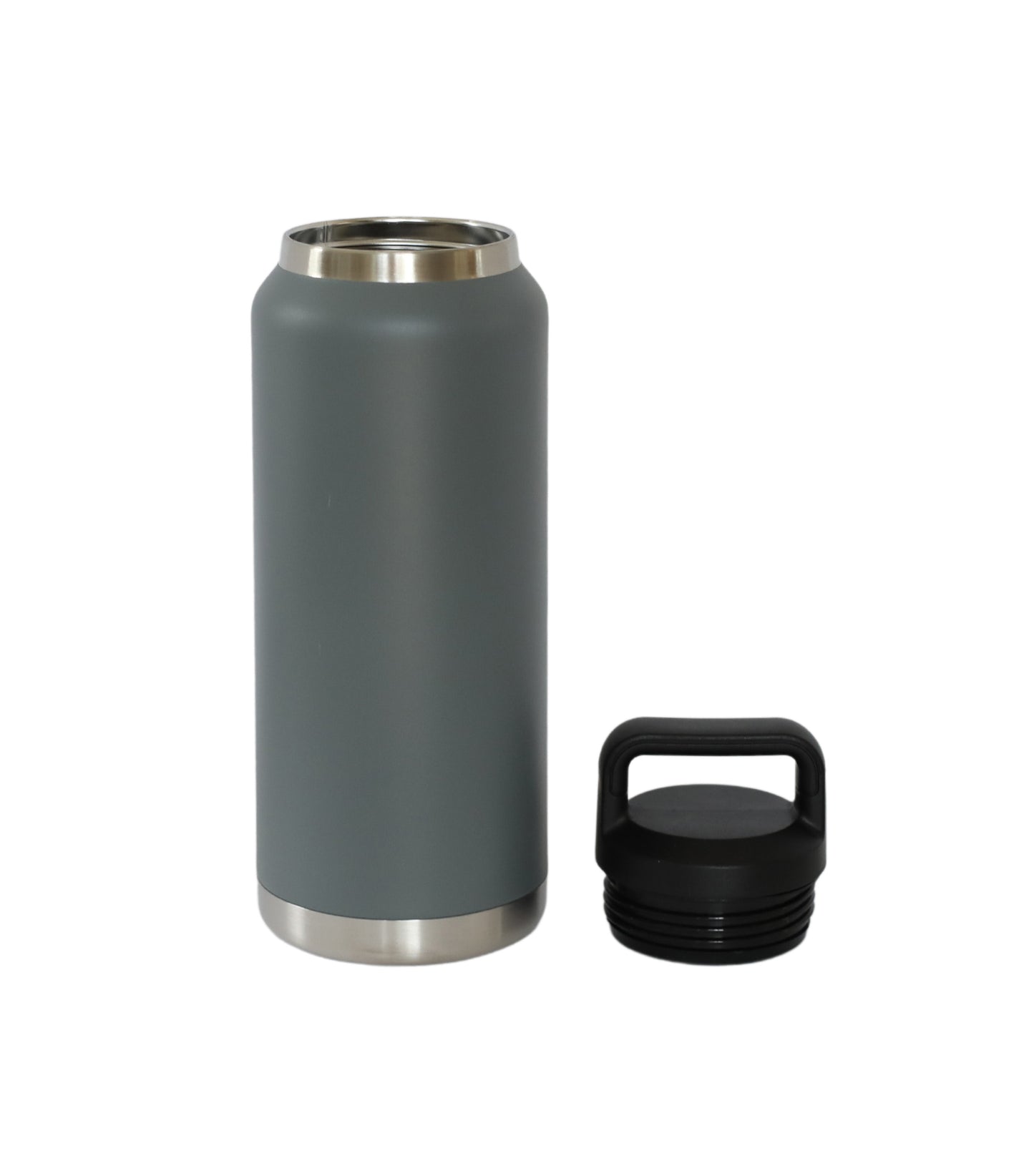 36 Oz Stainless Steel Twist-Off Cap Water Bottle - Grey