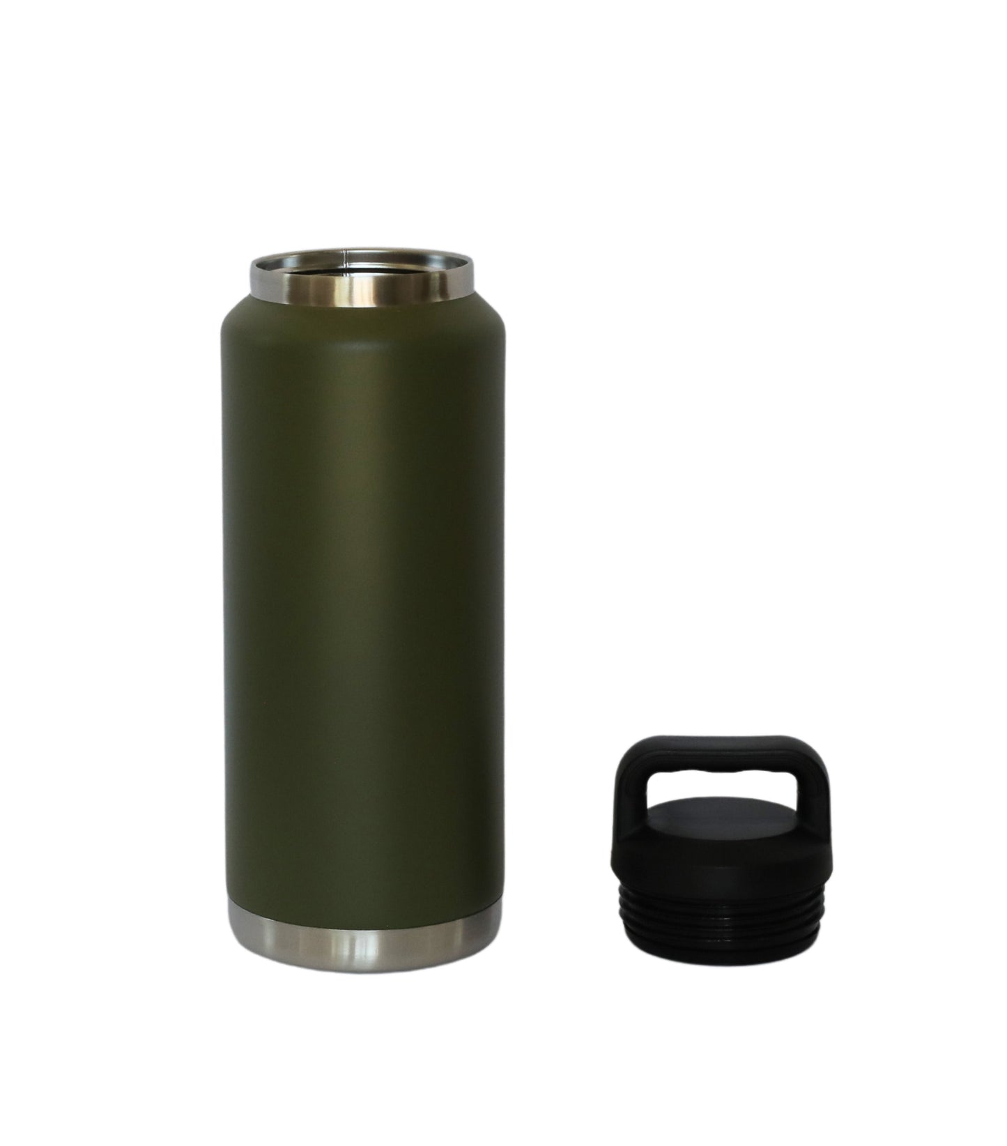 36 Oz Stainless Steel Twist-Off Cap Water Bottle - Dark Green
