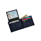 Leatherette Bill Fold, Navy 4.5" X 3.75"