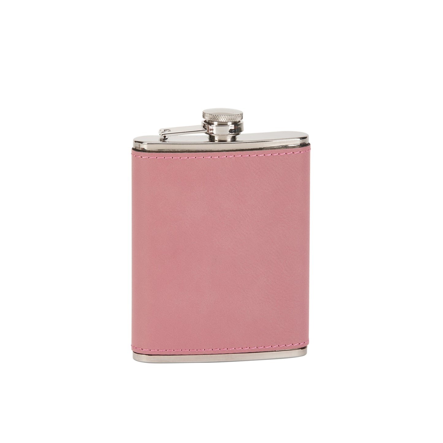 Leatherette Flask, Pink 8 Oz
