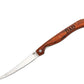 Stainless steel fillet knife with birchwood handle, locking blade, and nylon carrying pouch, designed for filleting fish and trimming meats, making a thoughtful gift for fishing enthusiasts and outdoor adventurers.
