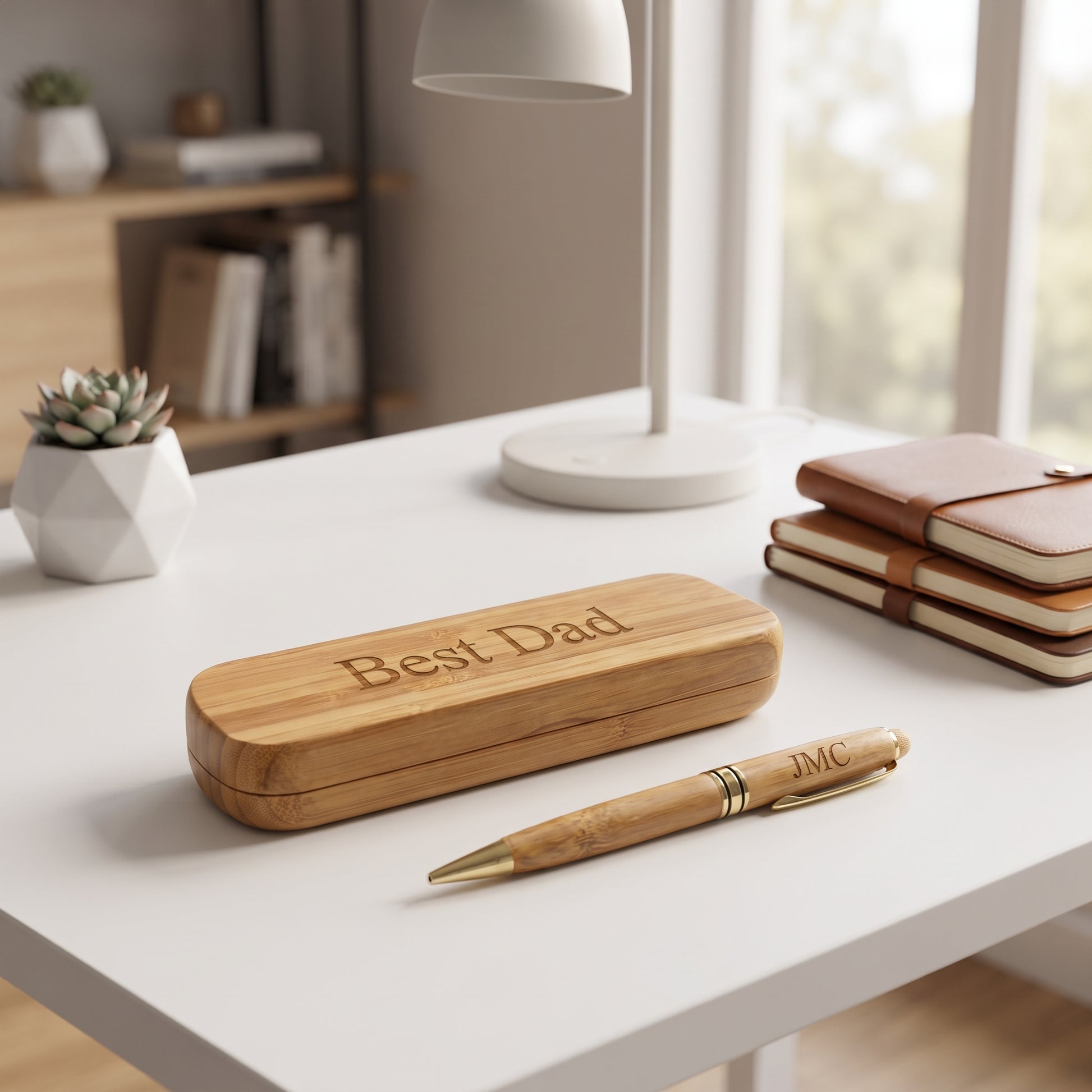 Wood Pen and Box Set featuring a matching wooden pen and presentation box, offering a classic and professional gift for executives, graduates, or special occasions.