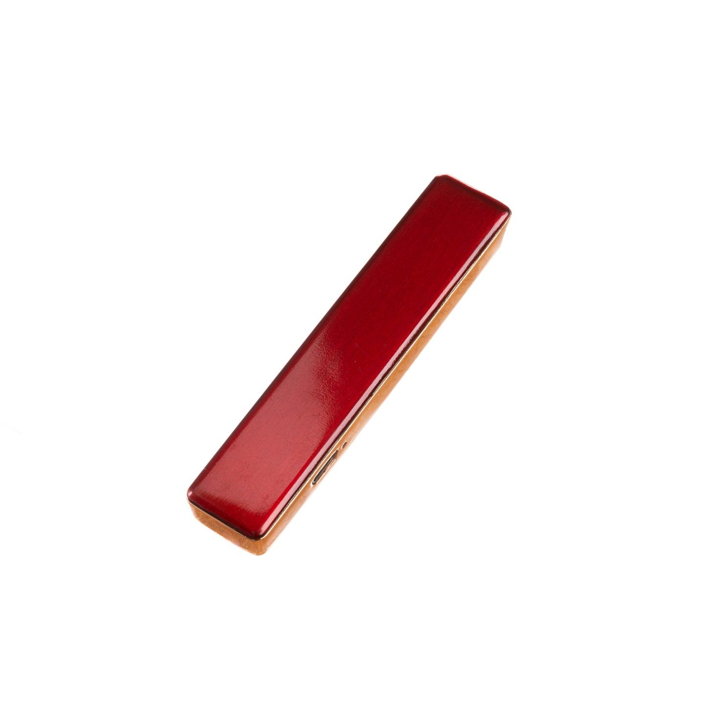 Flameless Rectangular Metal Trim Lighter Red