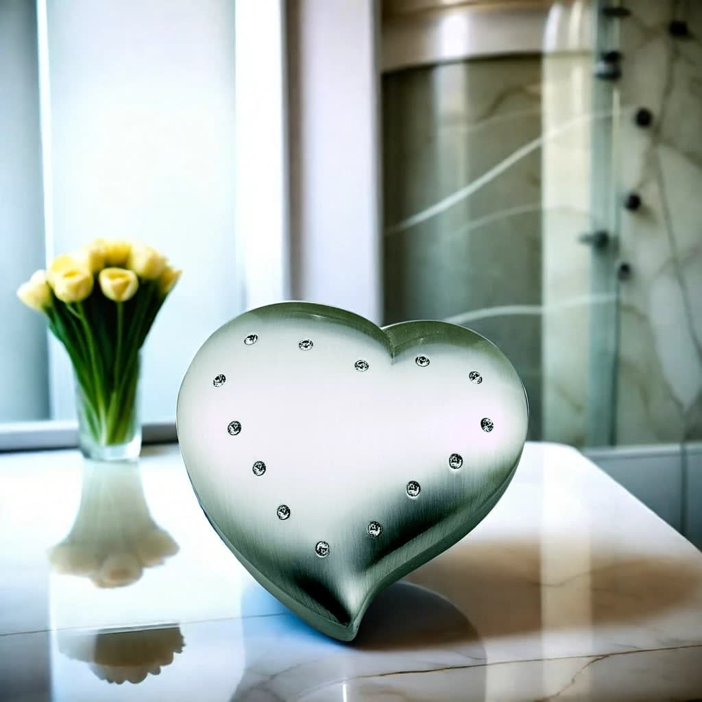 Free Form Heart Shaped Box With Crystals