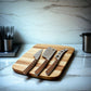 3-Piece Cheese Knife Set with Wooden Handles