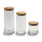 Medium Round Glass Storage Container with Bamboo Lid