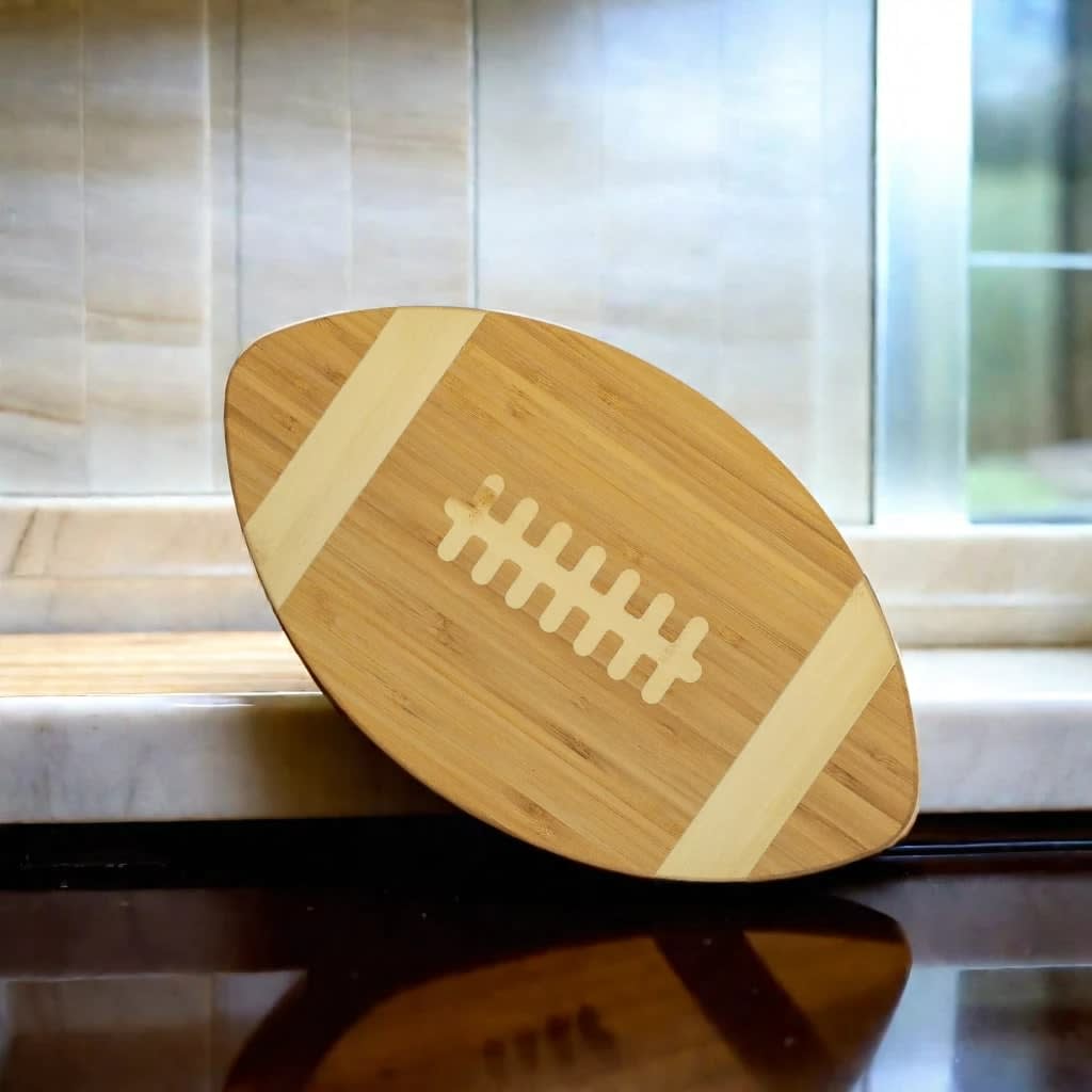 Bamboo Football Cutting Board - 15" x 8.5"