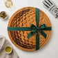 13-inch golf ball-shaped wooden charcuterie board, personalized serving tray for cheese, meats, appetizers, and golf lover gifts.