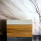 White Marble and Acacia Wood Rectangle Board