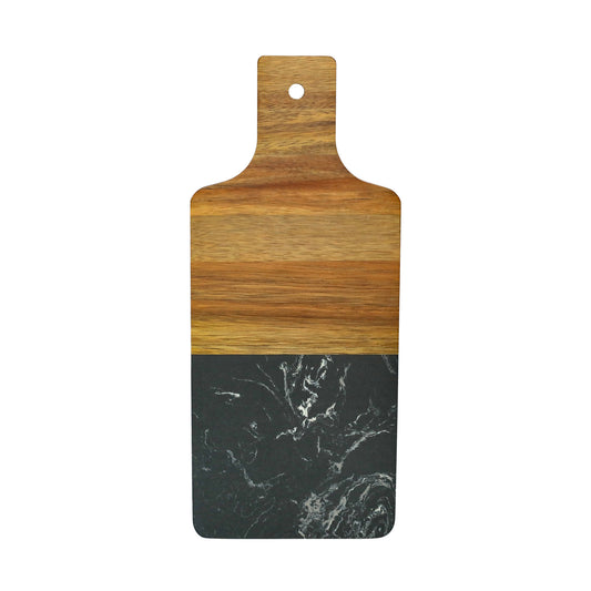 Black Marble and Acacia Wood Handled Board