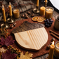 Acorn pine wood serving board, 13 × 15 inch.