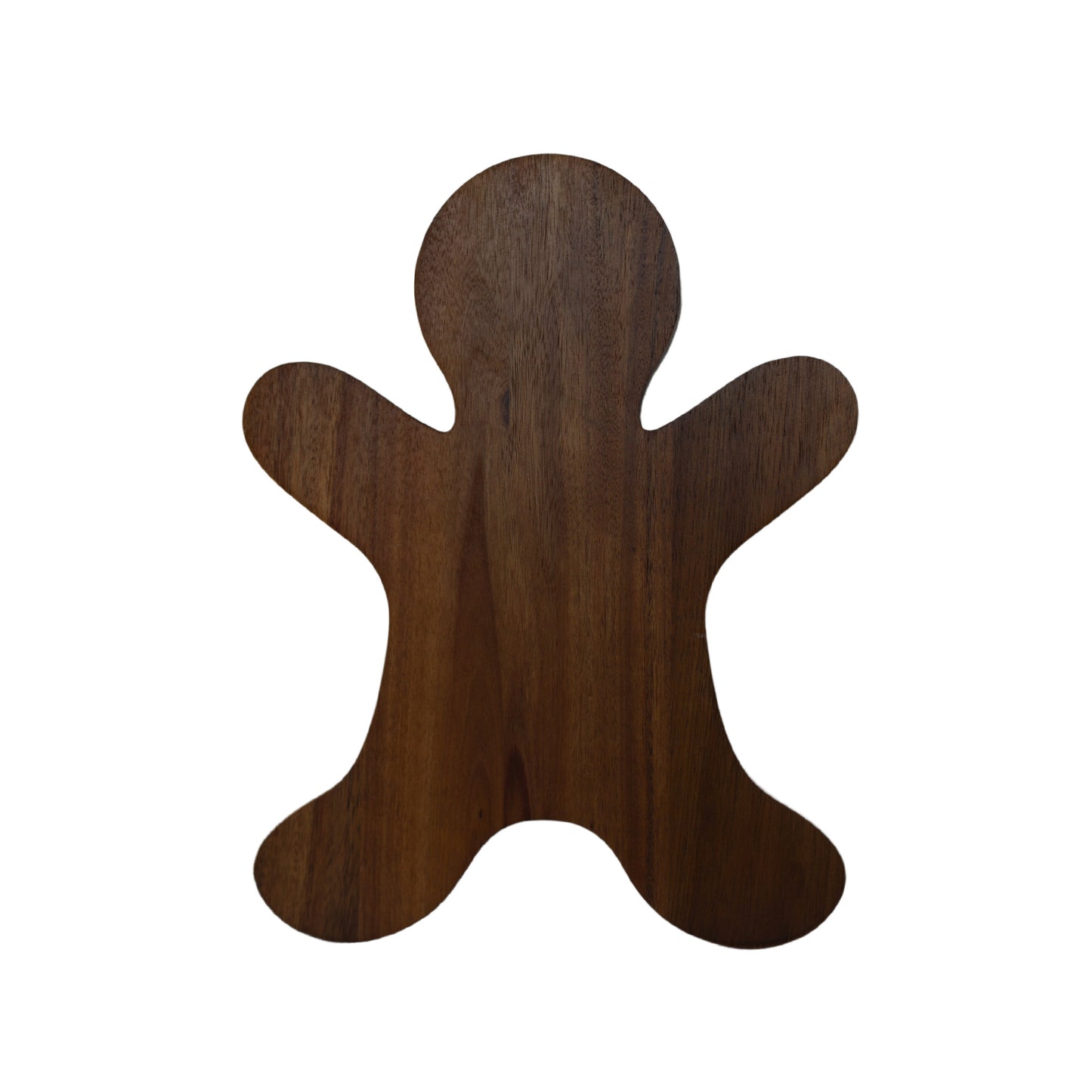 Gingerbread Man Acacia Wood Board, 15" x 11.5"