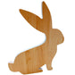 Hopping Wood Bunny Board with White Milk Paint Outline