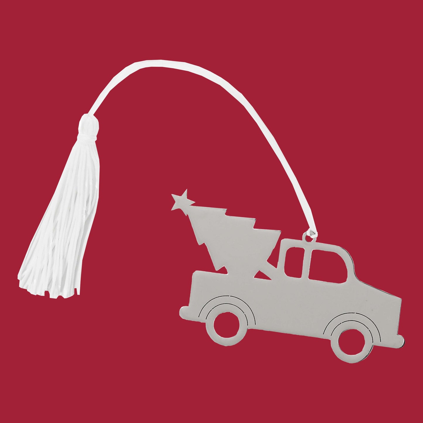 Truck w/Tree Ornament w/White Tassel