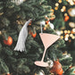 Martini Ornament Rose Gold Color 3.375" X 2.25"