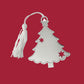 Holiday Tree Shaped Ornament With Snowflake Cutouts