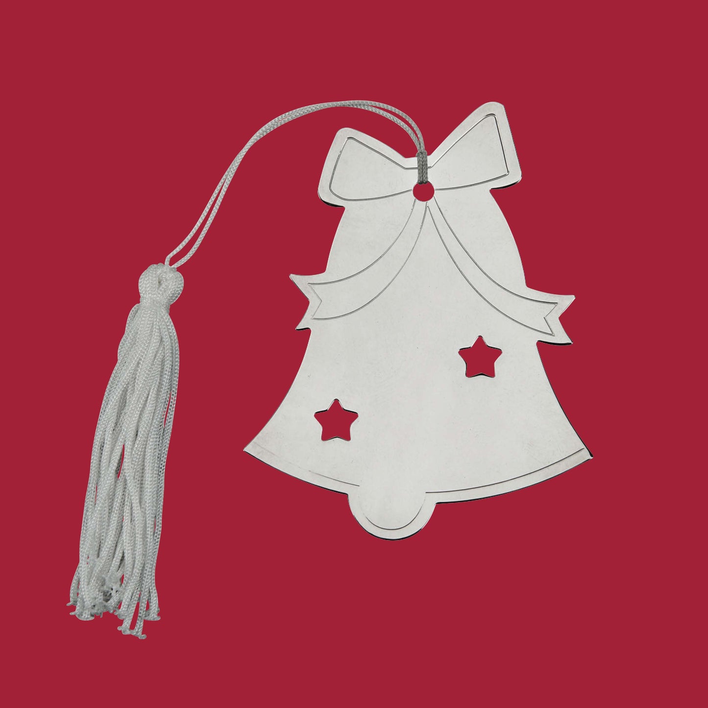 Bell Ornament W/white Tassel, Np