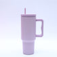 40 oz. Stainless Steel Modern Tumbler with Handle & Straw - Lavender