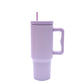 40 oz. Stainless Steel Modern Tumbler with Handle & Straw - Lavender