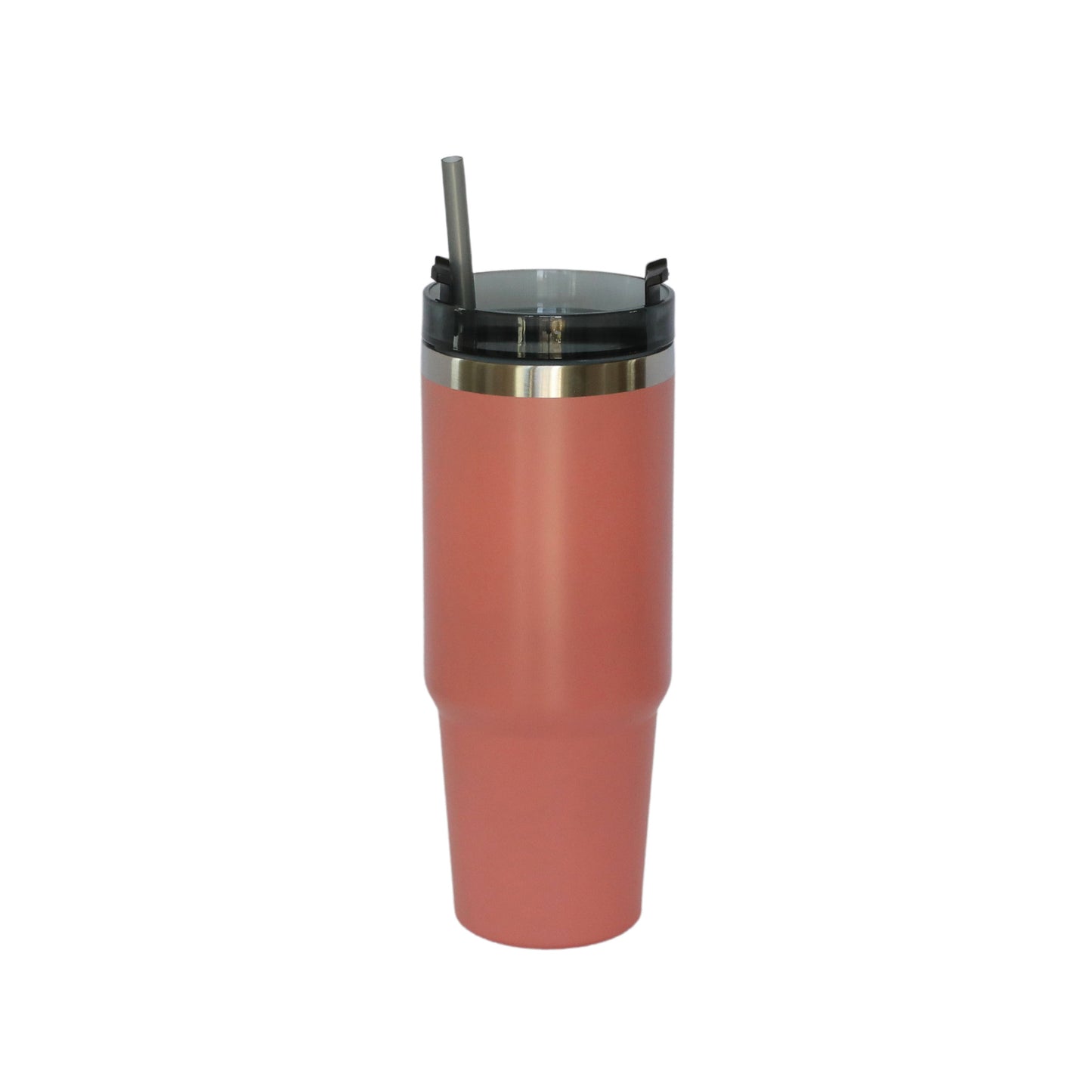 30 Oz Stainless Steel Tumbler with Straw - Peach