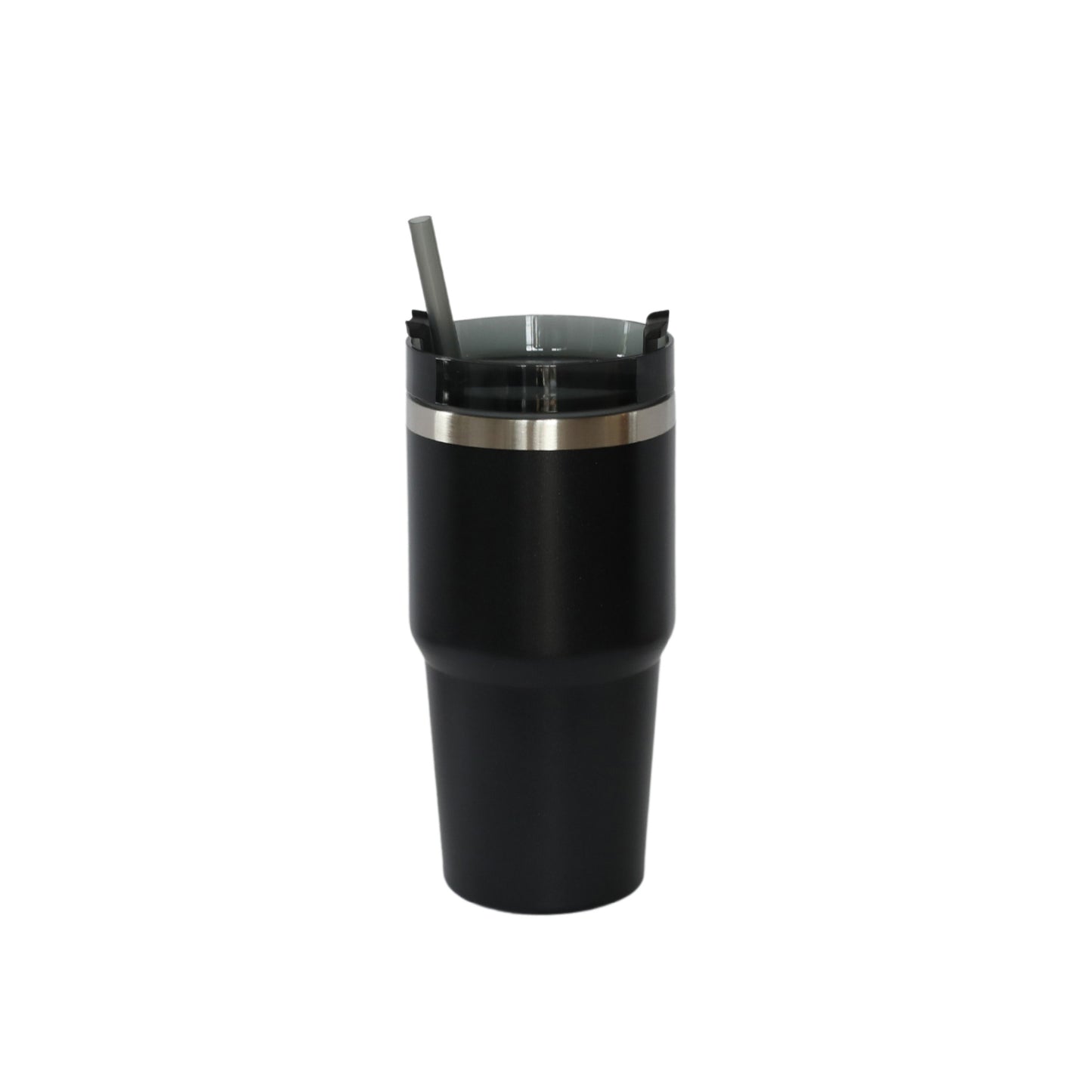 20 Oz Stainless Steel Tumbler with Straw - Black