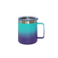 12 Oz Stainless Steel Travel Mug with Handle - Blue & Purple