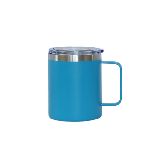 12 Oz Stainless Steel Travel Mug with Handle - Blue