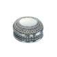 Silverplated Round Antique-Style Box with Beaded Detail, 4.5"