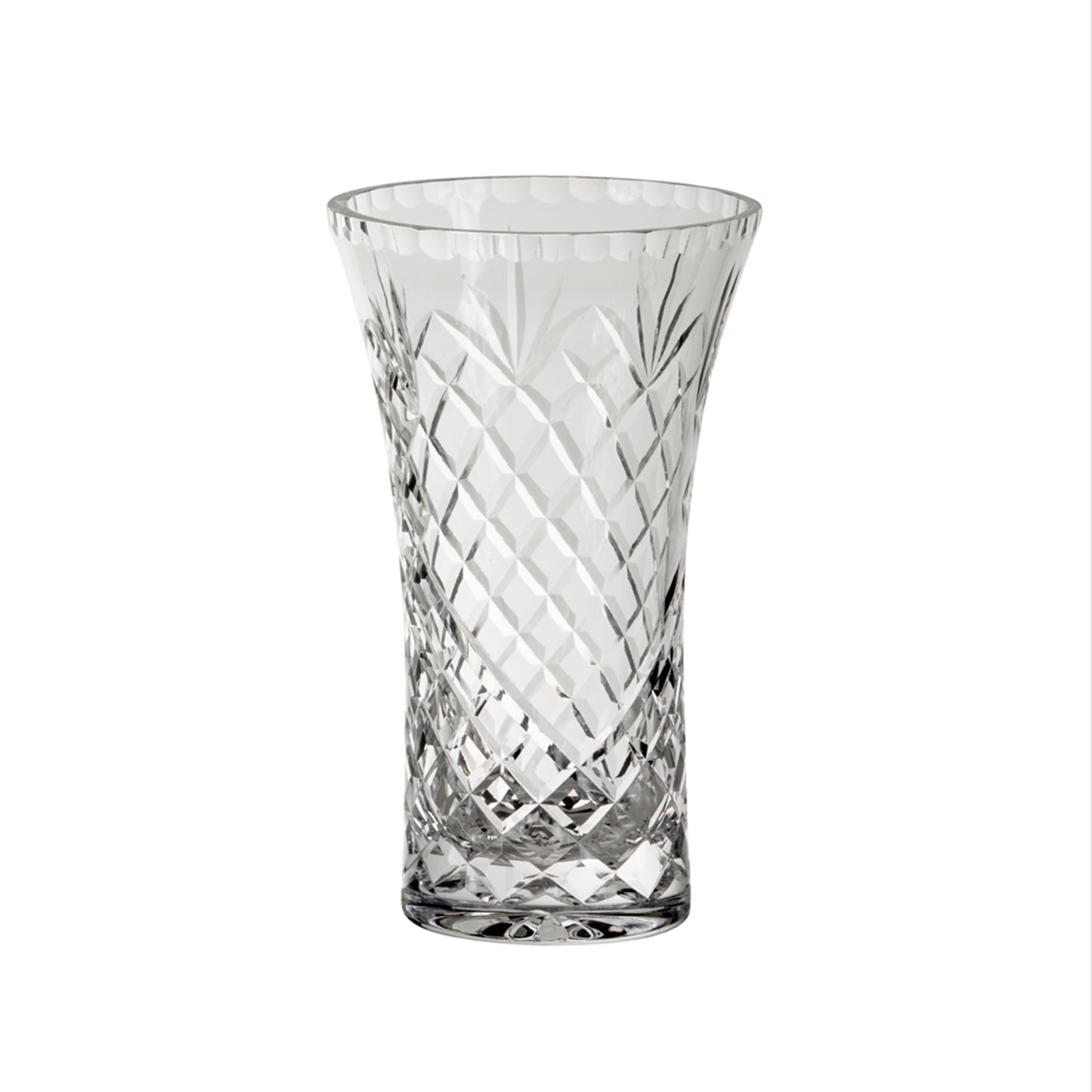 Crystal Flared Vase With Medallion Ii Pattern, 7" X 4.25"