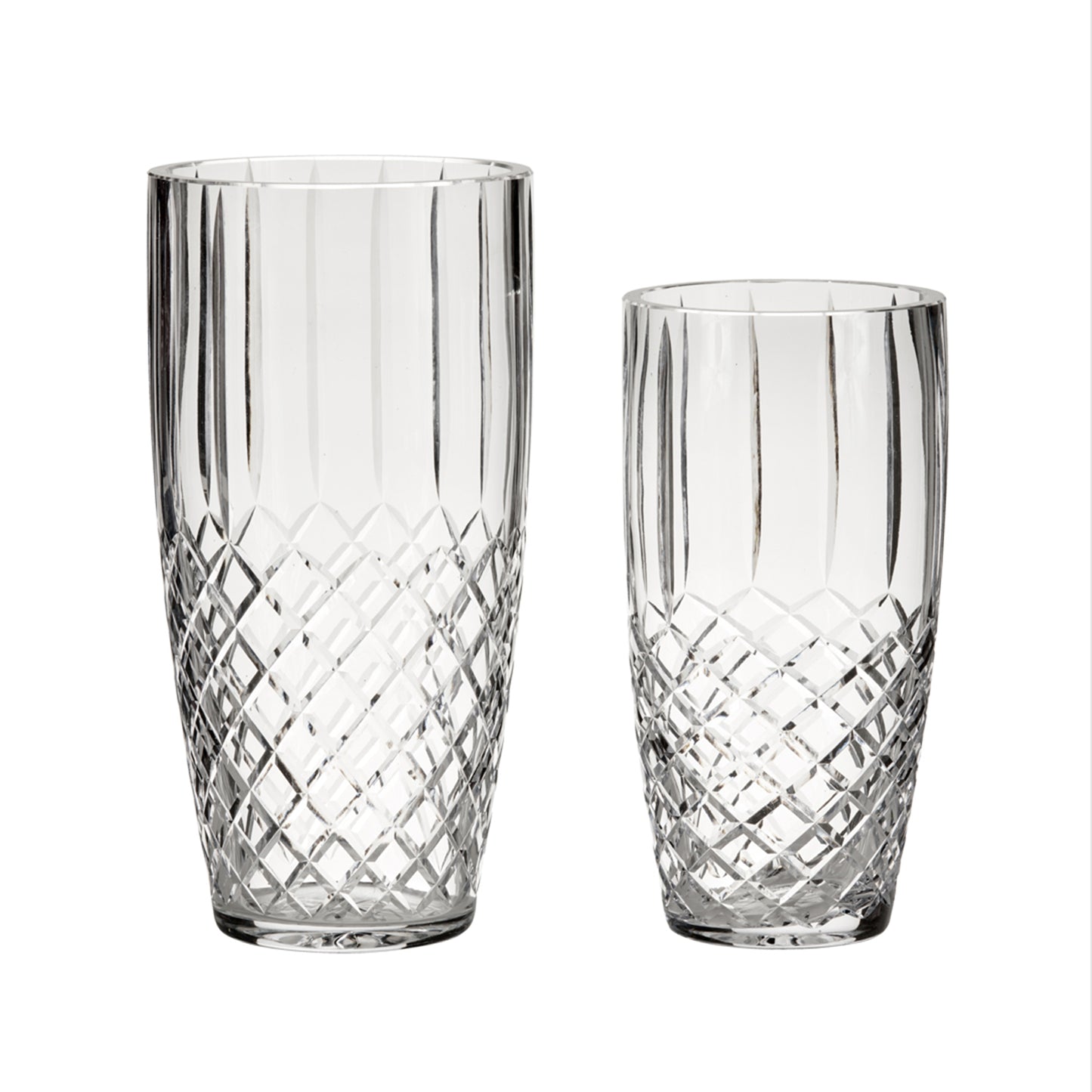 Crystal Linear Vase With Medallion Ii Pattern, 10" X 5"