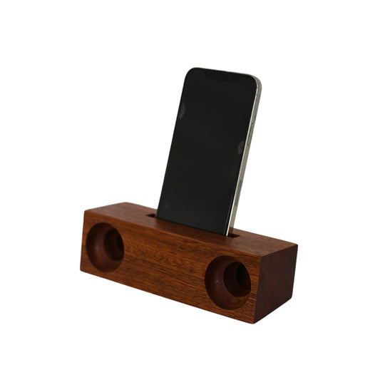 Ebony Wood Amplifier/Phone Holder, 6.75" X 2"