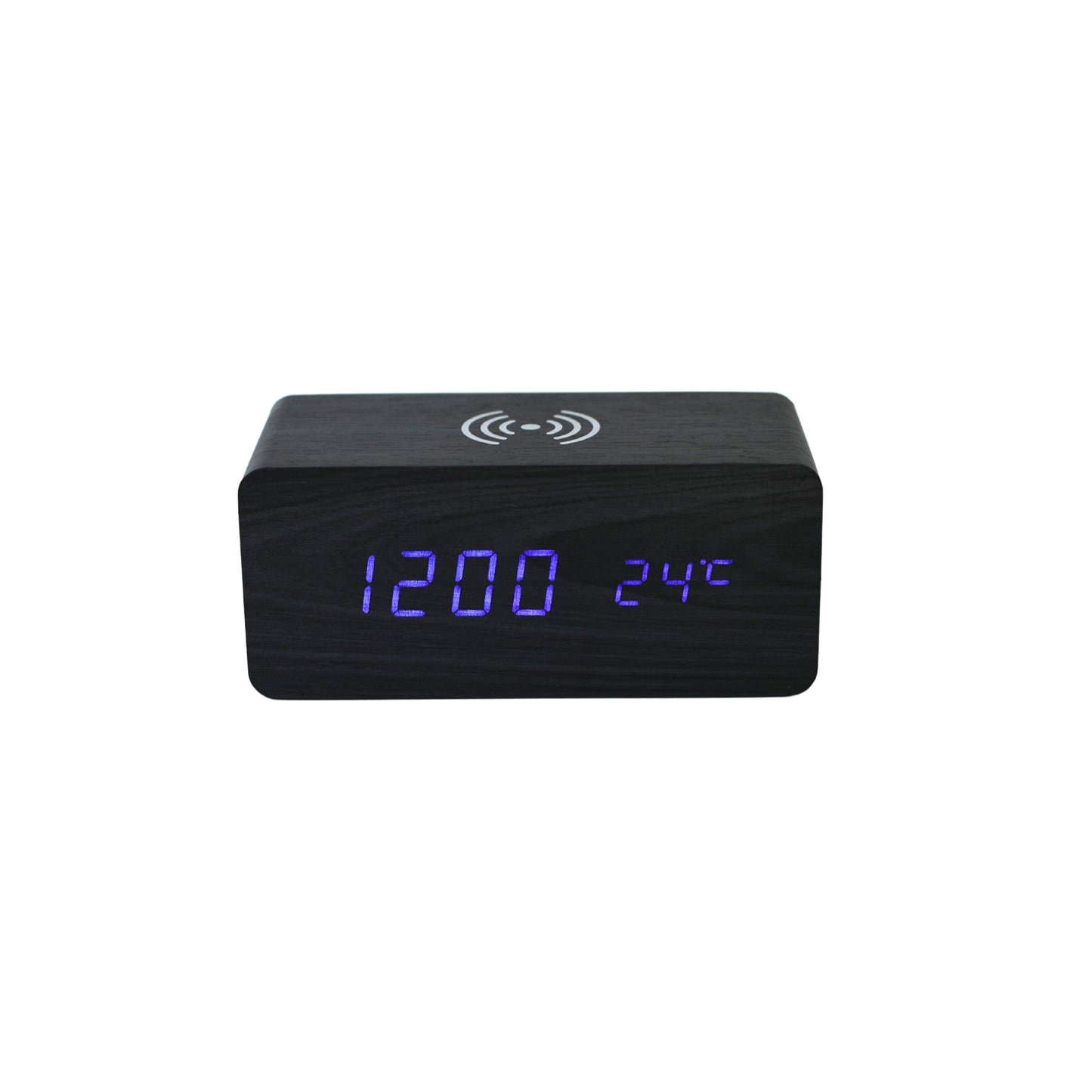 Black Wireless Phone Charger/Digital Clock