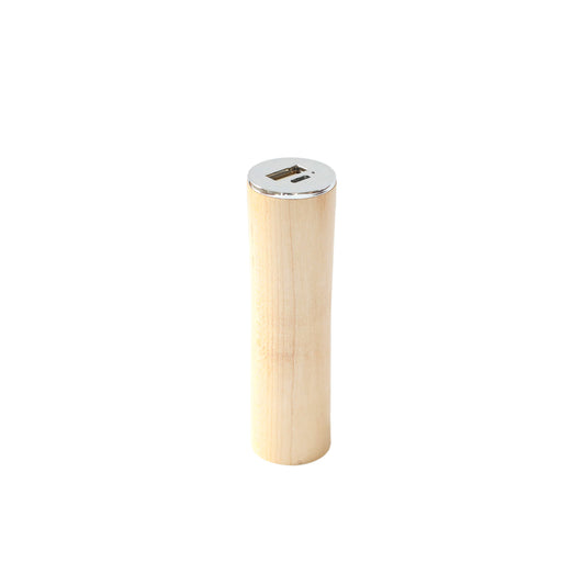 Round Tube Maple Power Bank Charger