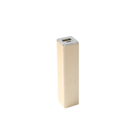Square Tube Maple Power Bank Charger