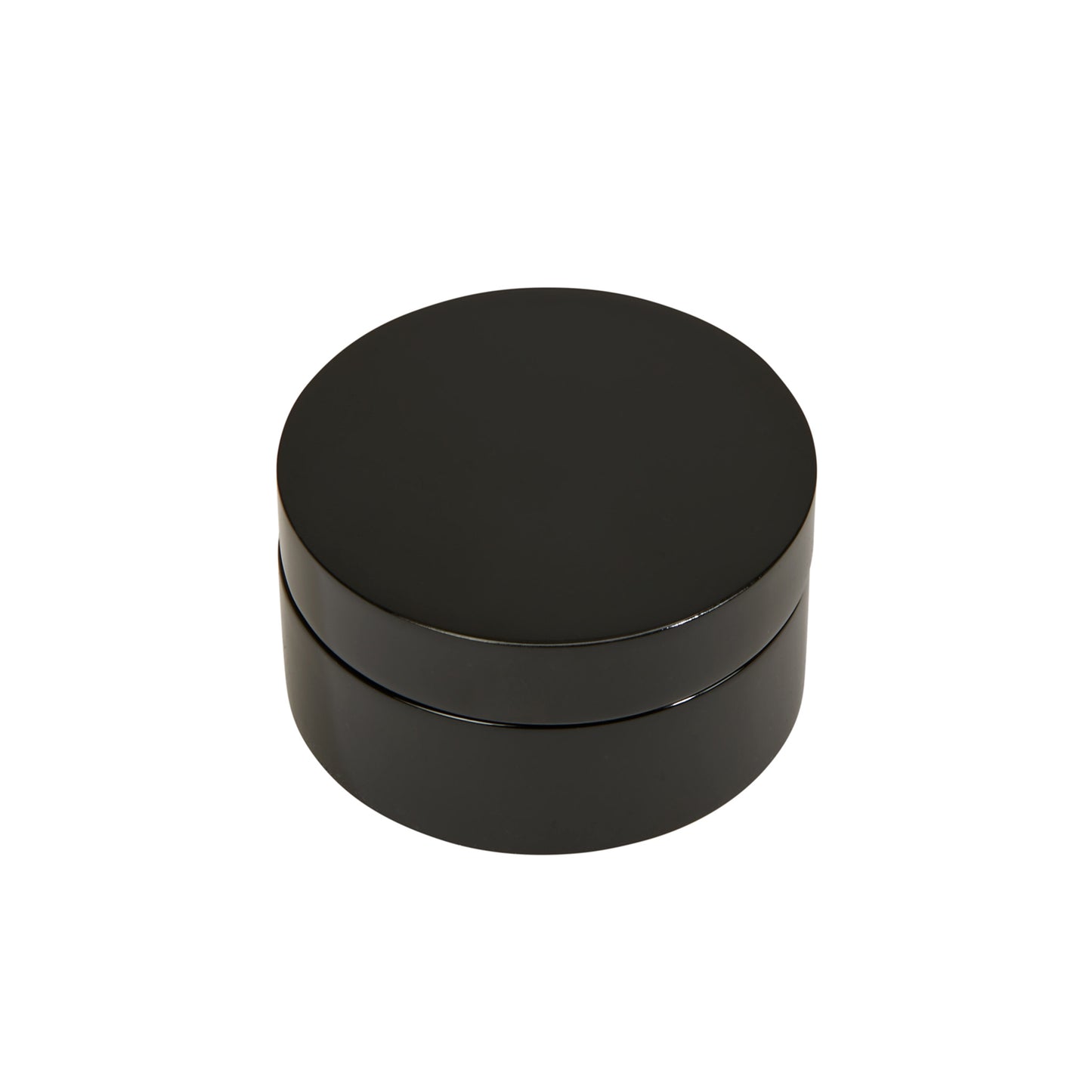 Black Round Wood Box with Compass