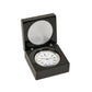 Black Square Wood Box with Clock & Engraving Plate