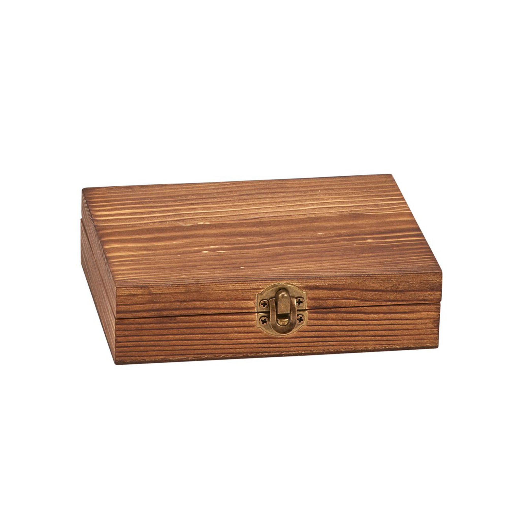 Wood Box Whiskey Stone Set creativegiftsdirect