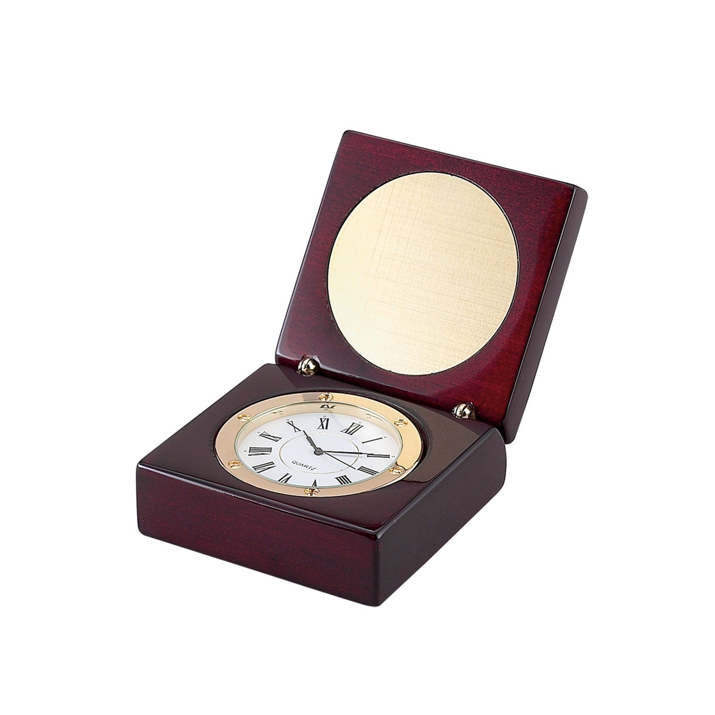 Square Wood Box With Clock In Piano Finish – creativegiftsdirect