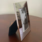 Oxford 4 inch x 6 inch photo frame with a bright metal finish and timeless design, ideal for displaying cherished photos and can be personalized for a special touch.