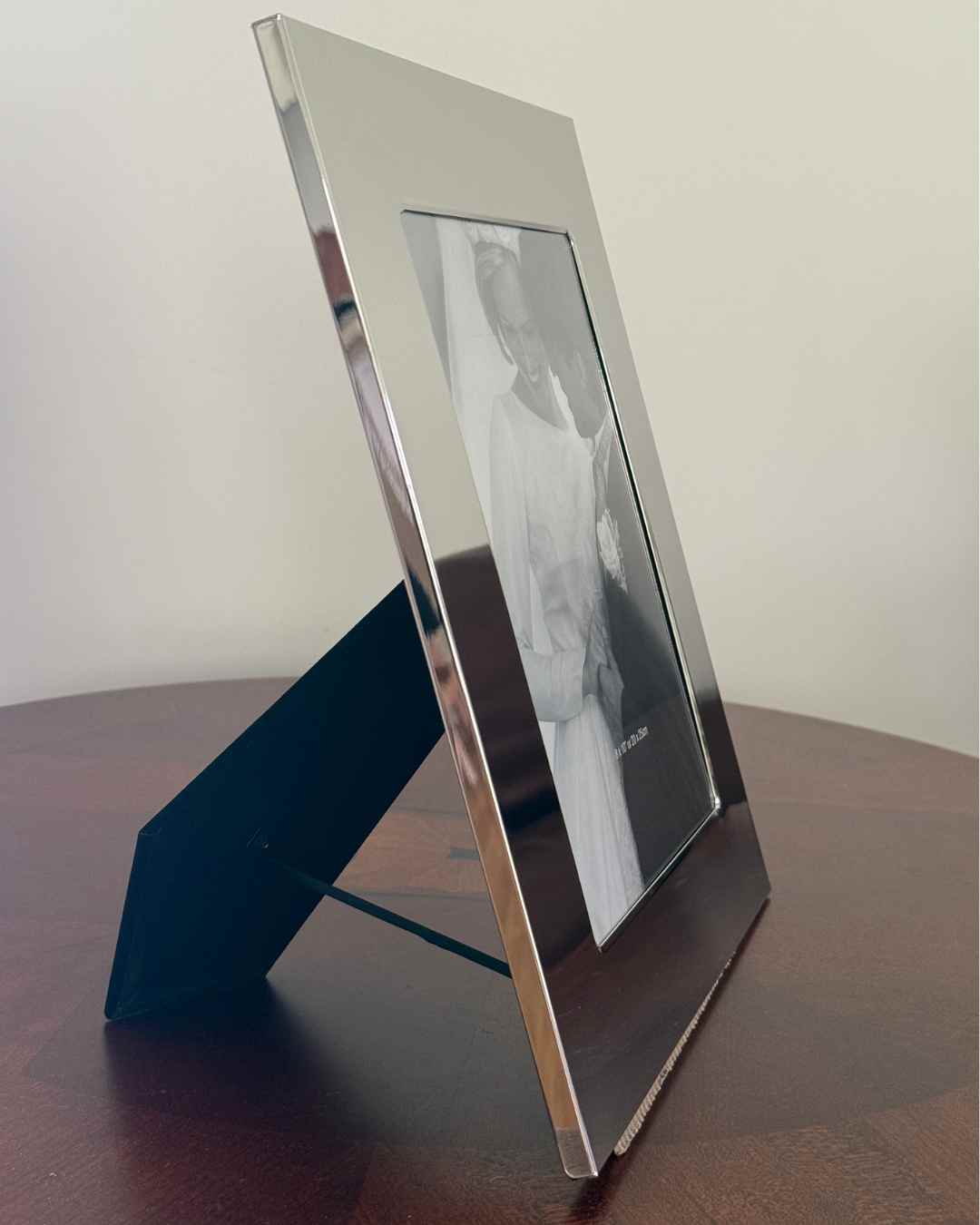 Oxford 8 inch x 10 inch photo frame with a bright metal finish and timeless design, perfect for displaying cherished photos in either portrait or landscape orientation.