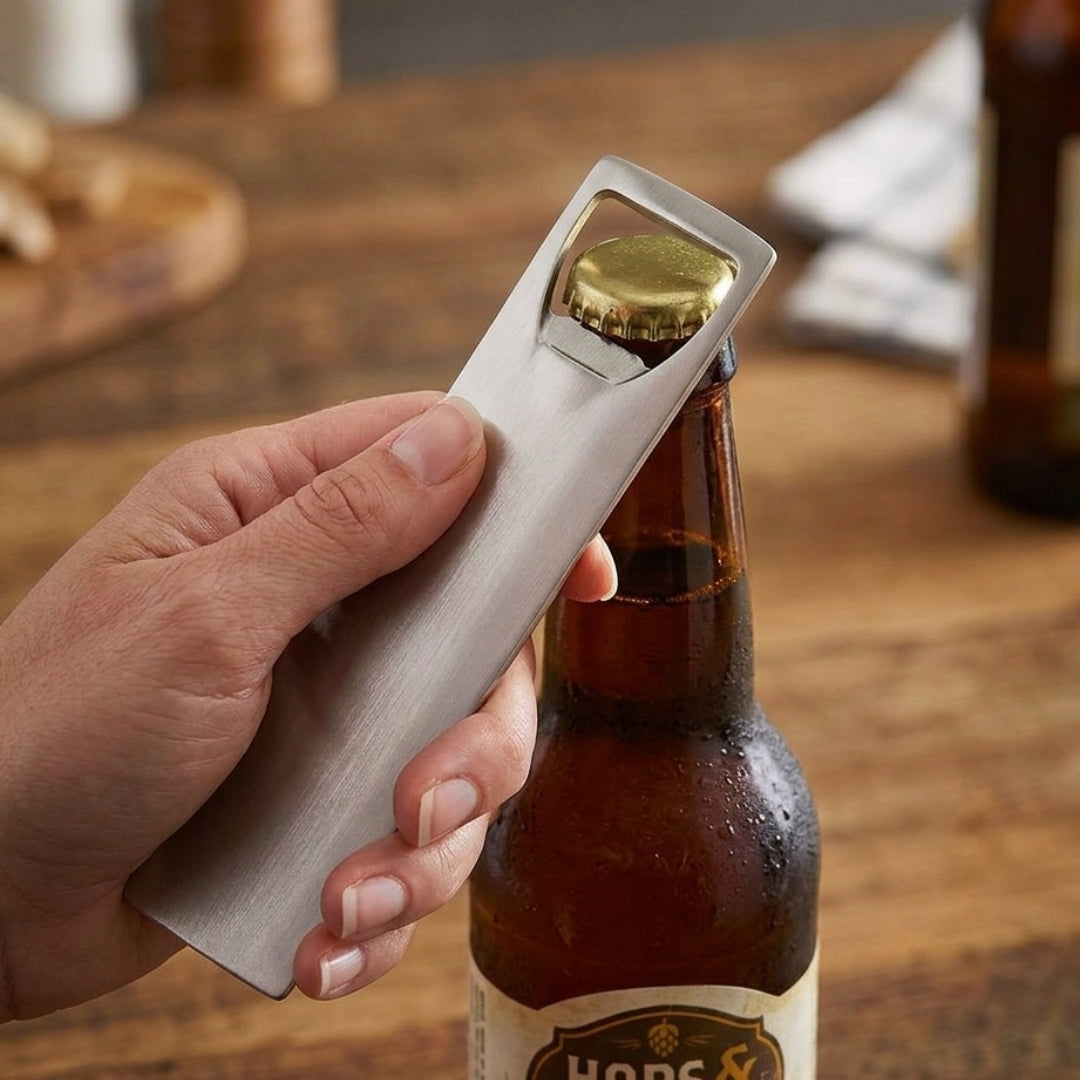 Long Rectangle Bottle Opener SS