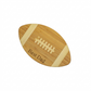 Bamboo football-shaped cutting board, 15" x 8.5", a unique Father's Day gift for football fans, perfect for serving snacks, appetizers, and game-day treats.