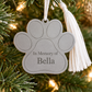 Dog Paw Ornament w/White Tassel