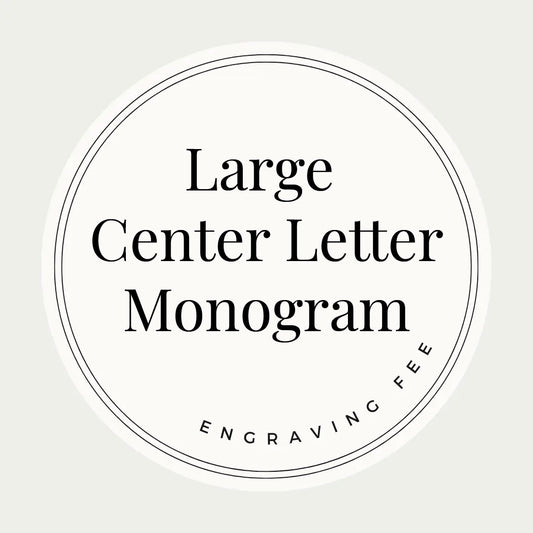 Large Center Letter Monogram Engraving