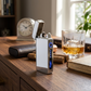 Silver flameless flip-top lighter with a high-polish finish, dual-arc technology, and USB rechargeable power, making a modern and practical Father’s Day gift.