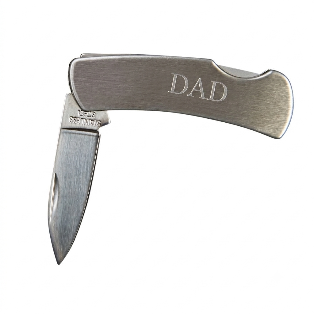 Folding locking pocket knife with a secure blade and compact design, a practical Father’s Day gift for dads who enjoy outdoor adventures, DIY projects, and everyday carry essentials.