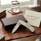Folding locking pocket knife with a secure blade and compact design, a practical Father’s Day gift for dads who enjoy outdoor adventures, DIY projects, and everyday carry essentials.