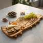 Golf shoes-shaped wood board, 7.5" x 18", a unique Father's Day gift for golfers, perfect for serving snacks, charcuterie, or displaying in a golf-themed kitchen.